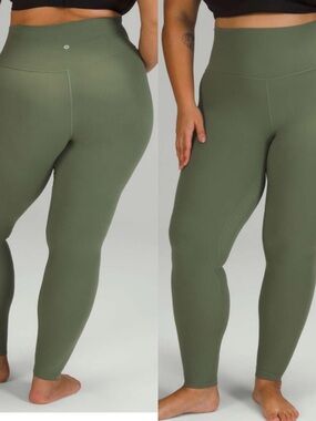 Lululemon Align High-Rise Pant 28" Legging Green Twill 6